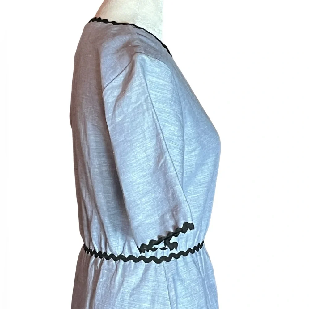ANTHROPOLOGIE & OTHER STORIES BLUE LINEN BLEND DRESS VERY GOOD CONDITION…